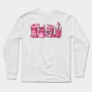 Breast Cancer Coffee Long Sleeve T-Shirt